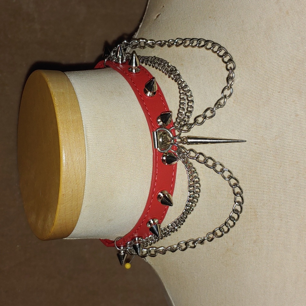 Choker punk red